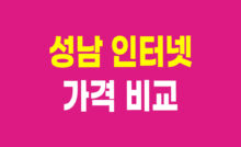 성남 인터넷 가격 비교